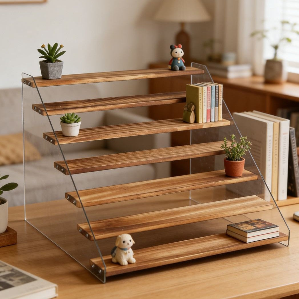 WOODEN ACRYLIC PERFUME RACKS