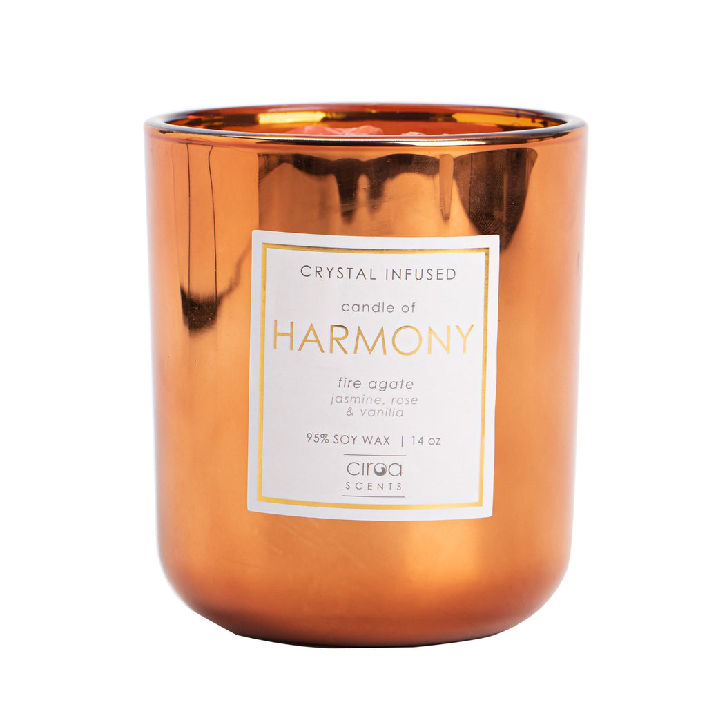 CRYSTAL INFUSED CANDLE OF HARMONY 350g