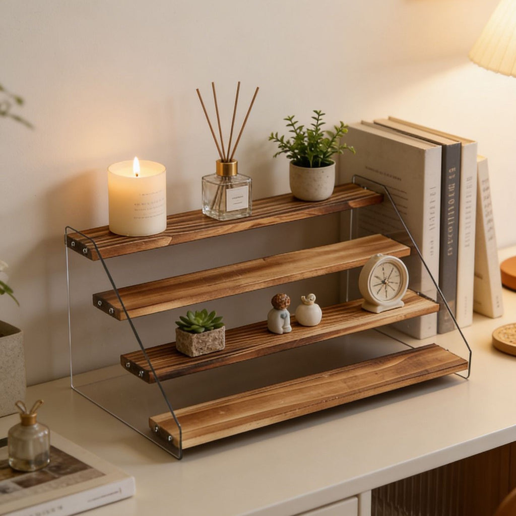 WOODEN ACRYLIC PERFUME RACKS