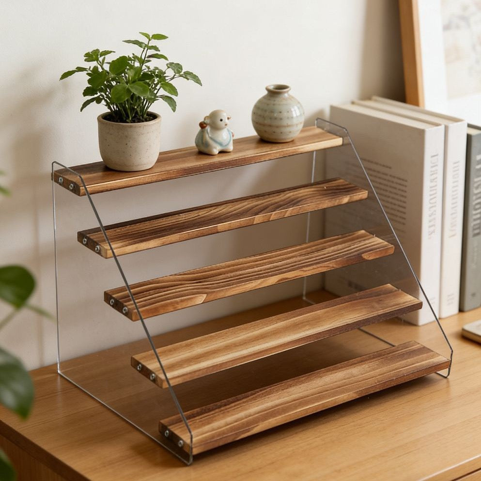 WOODEN ACRYLIC PERFUME RACKS