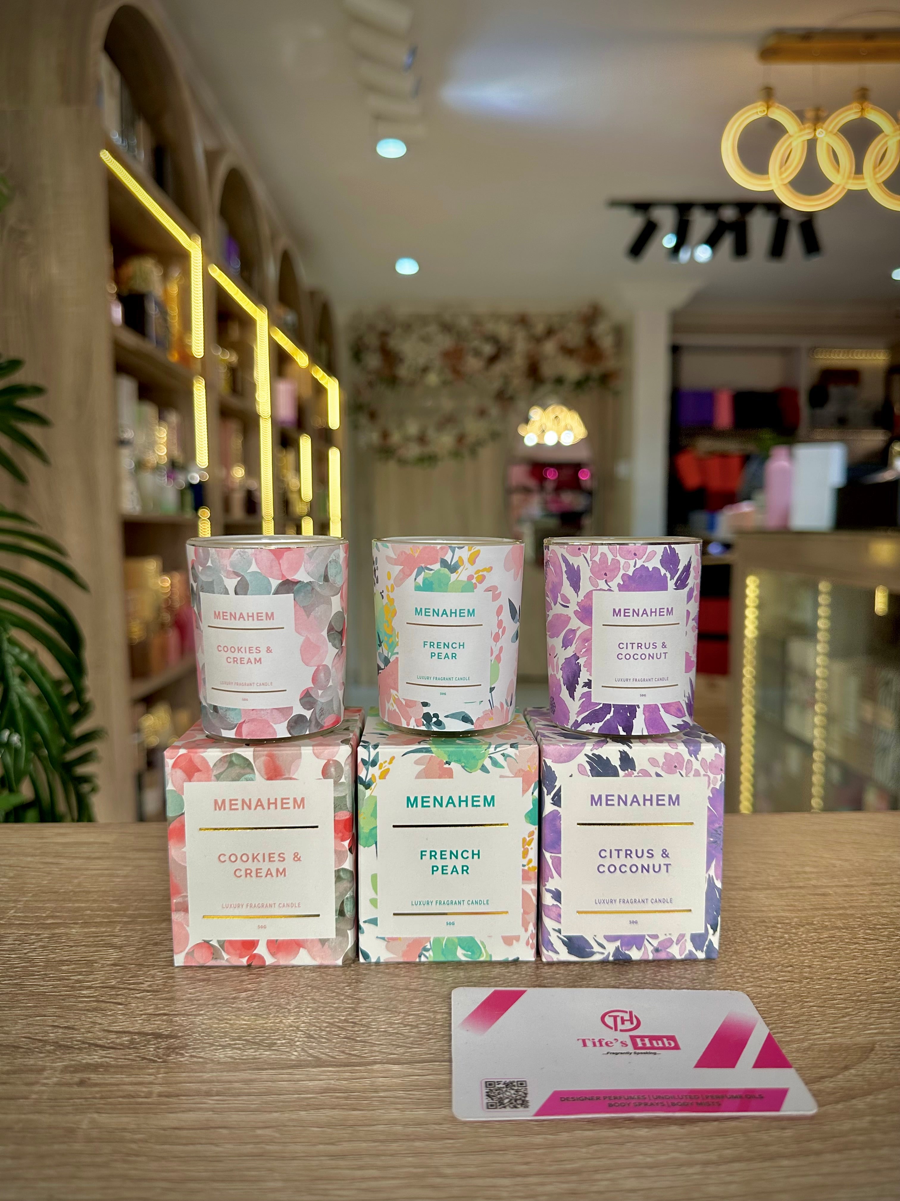 MENAHEM SCENTED CANDLES