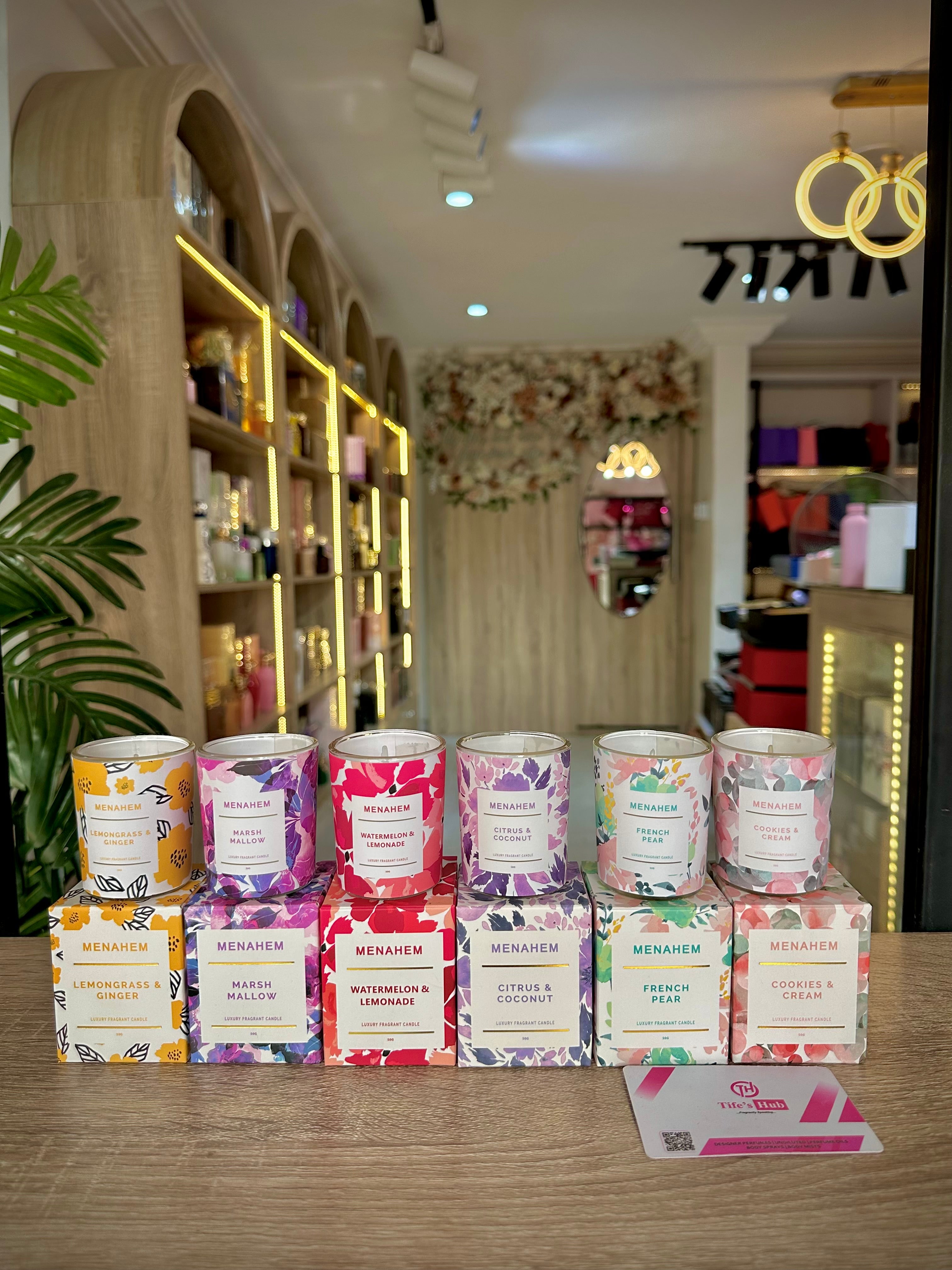 MENAHEM SCENTED CANDLES