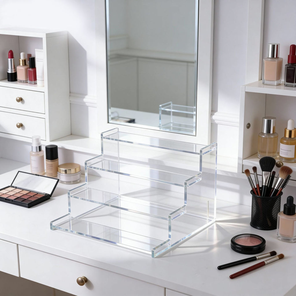 4 STEP ACRYLIC PERFUME DISPLAY RACK