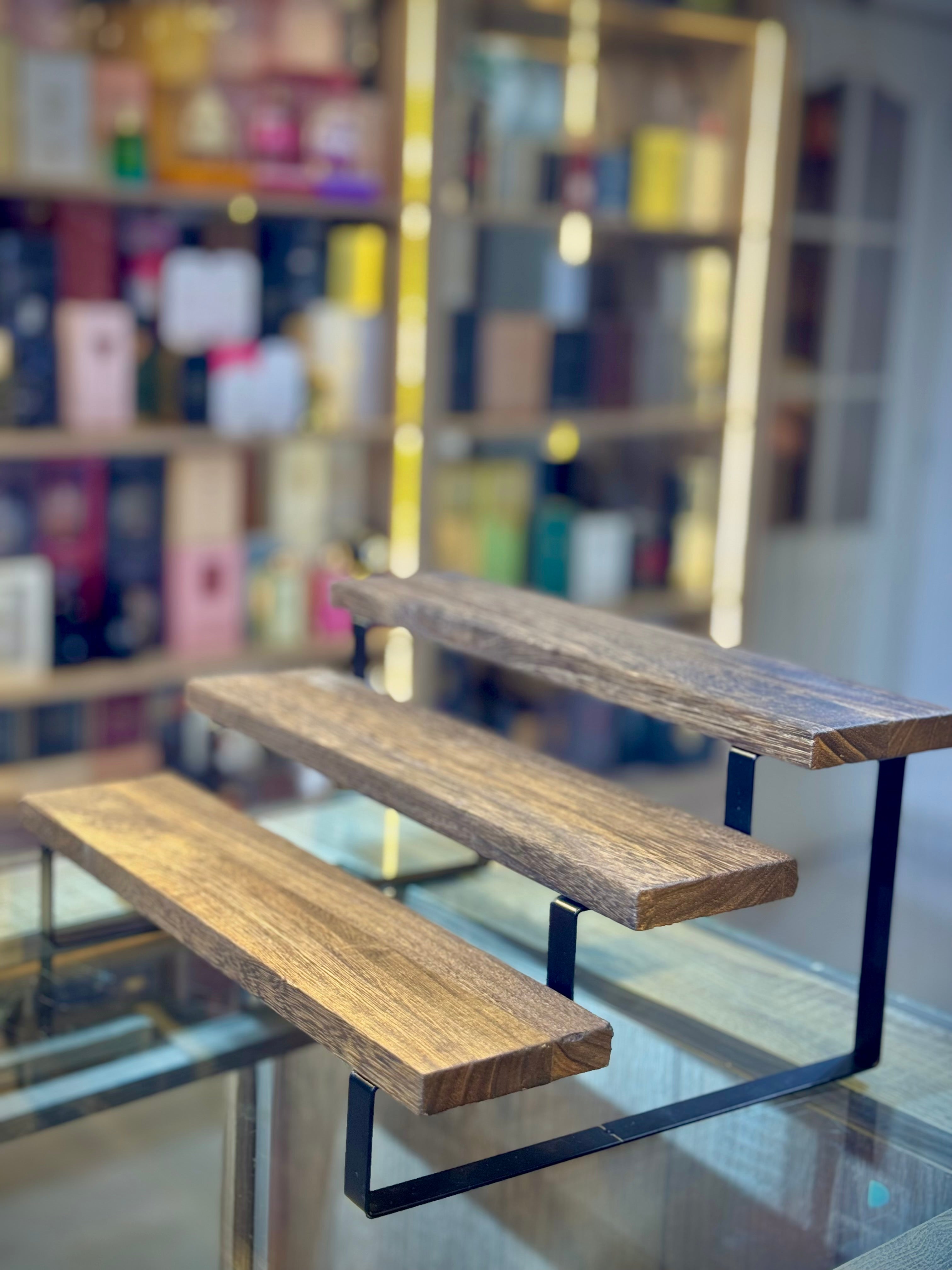 PERFUME DISPLAY WOODEN RACKS