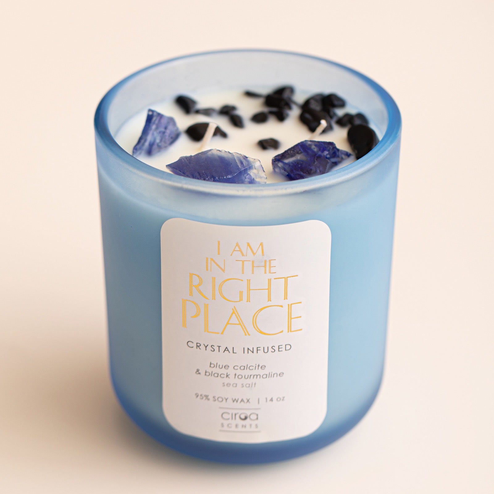 I AM IN THE RIGHT PLACE CRYSTAL INFUSED CANDLE 350g